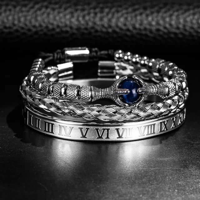 Kit King Supreme – 3 Pulseiras Masculinas de Luxo