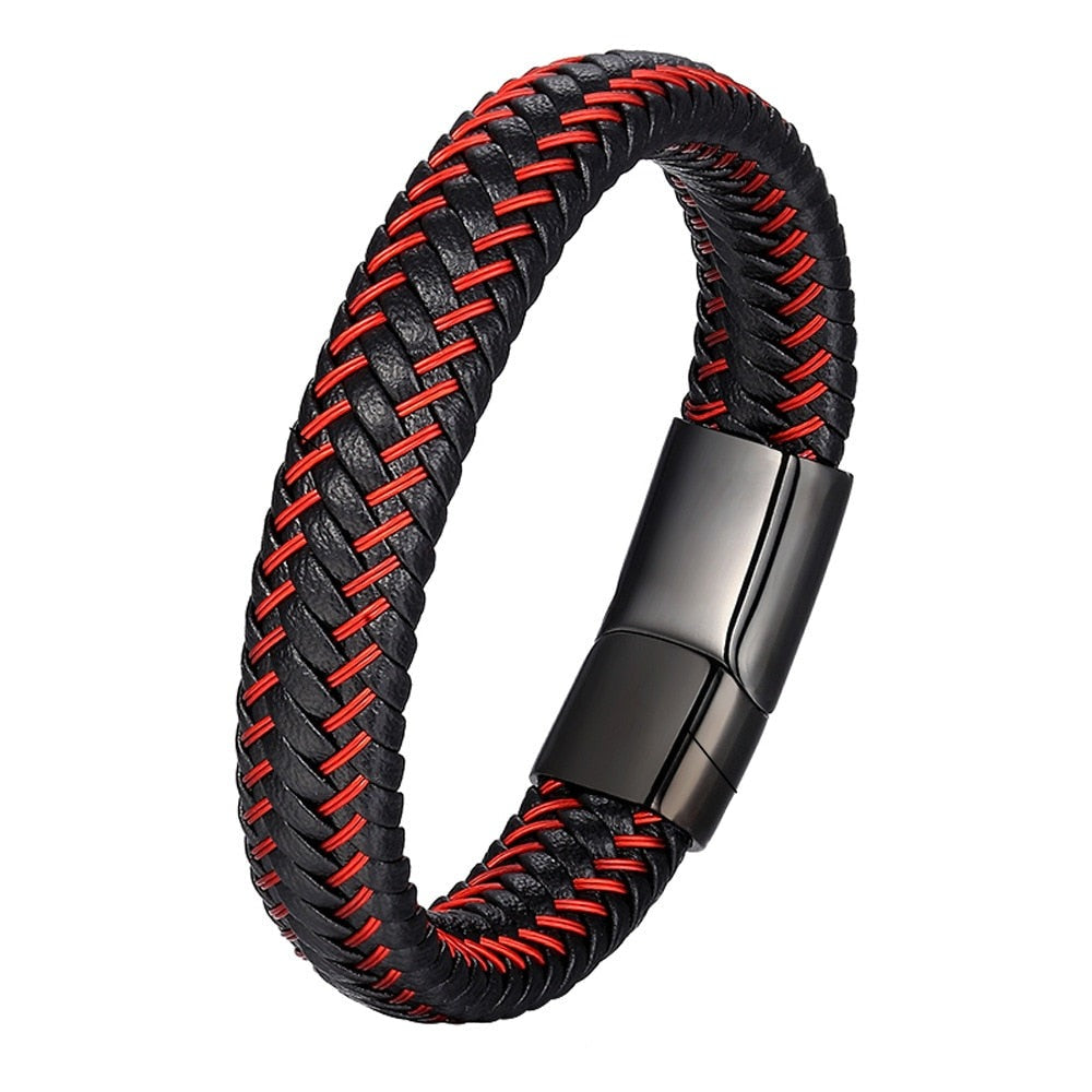 Pulseira de Couro Red Viper