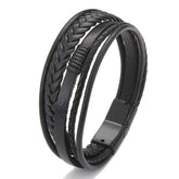 Pulseira King Magnet – Couro Premium com Fecho Magnético