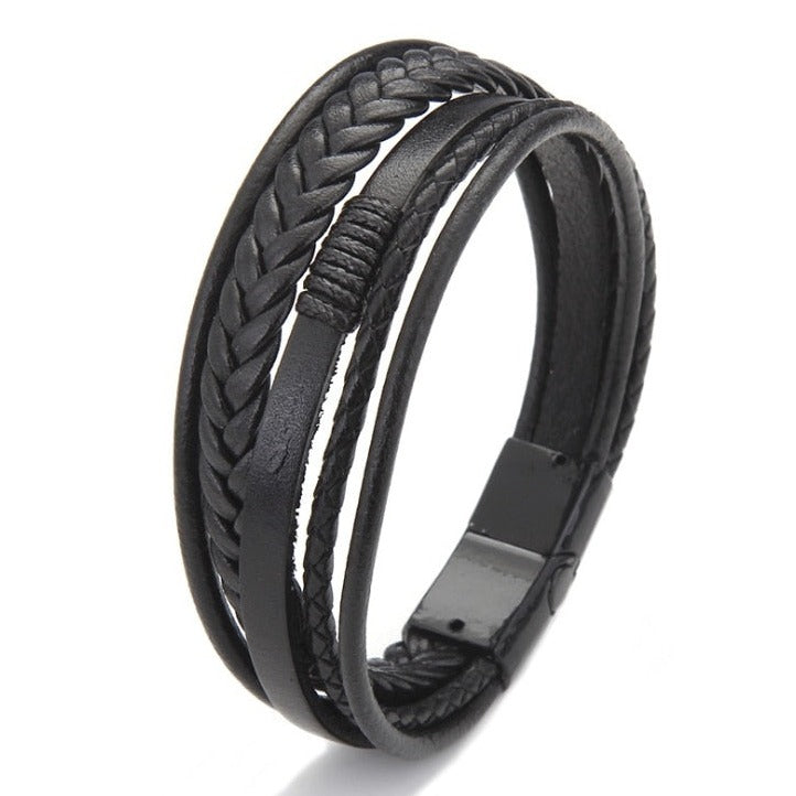 Pulseira King Magnet – Couro Premium com Fecho Magnético