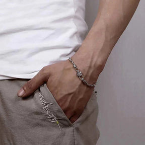 Pulseira Masculina Lux Prata 925